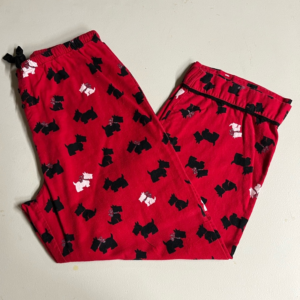 Red Adonna Scottie Pajama Pants